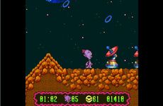 une photo d'Ã©cran de Super Widget sur Nintendo Super Nes